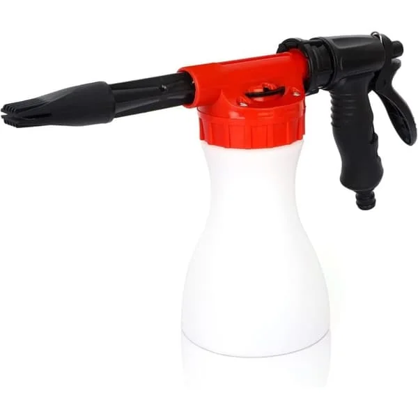 Ineasicer Skumpistol, 900ML Justerbar Sprøytepistol Koblet til Universell Hageslange, Sprøytepistol for Bil, Husrengjøring, Hagevanning