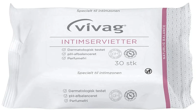 Vivag Intimservietter 30 stk, Medicin & Pleje, Intimpleje, Intimservietter