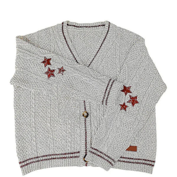 Dame Taylor Swift Cardigan - Strikket Hyggelig Cardigan, Lazy Efterårs Cardigan Sweater Frakke