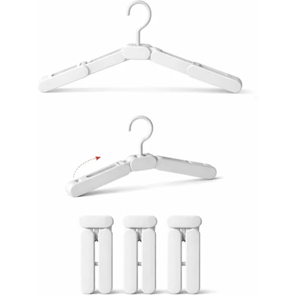 Reise sammenleggbare kleshengere 3-pakning - Lette, slanke, sammenleggbare, plassbesparende, bærbare kleshengere for reisekoffert og hotell