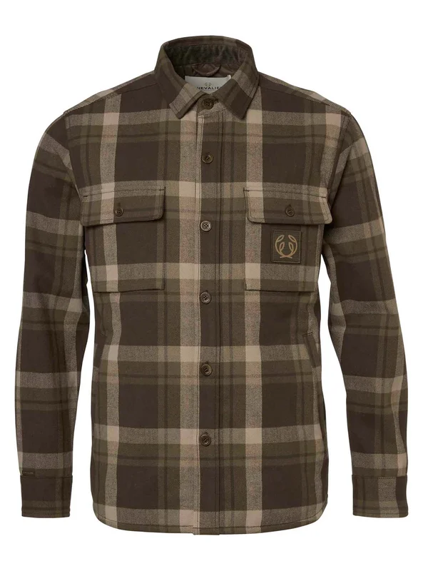 Chevalier Axe OverSkjorte Herre Timber Brun Rutete