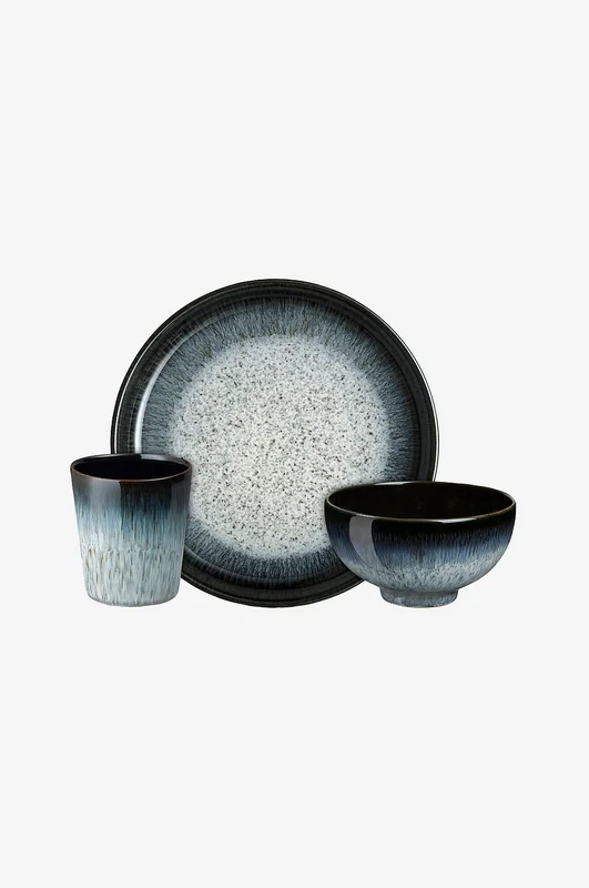 Denby - Børneservice Halo 3 dele - Sort - Børneservice & tilbehør - Fra Homeroom