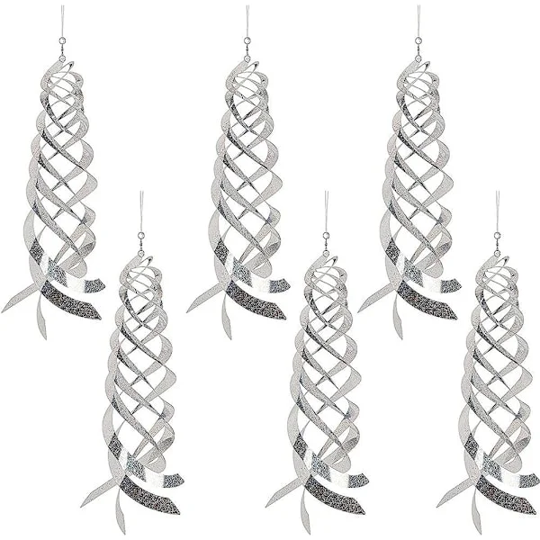 Sæt med 6 reflekterende fugleskræmmere Spiral fugleskræmmer Vind spiral fugleskræmmer Reflektorer Havedekoration til altan have