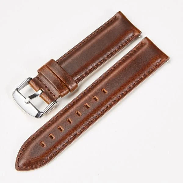 Klockarmband Läder Mörkbrun 22MM Mörkbrun 22mm Mörkbrun 22mm