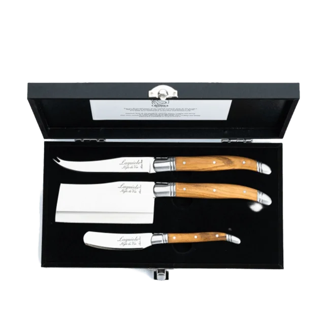 Style de Vie Ostkniv 3 set Laguiole Köksredskap Unisex Silver 9/10/6cm Tjocklek blad 2,5mm