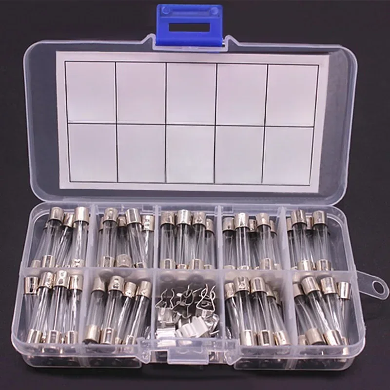 AliExpress - 100/72 Stuks Auto Fast-Blow Glas Zekeringen Auto Glazen Buis Zekeringen 0.2-20A 0.5-30A Diverse Kit Voor Auto Licht Inflator Stofzuiger
