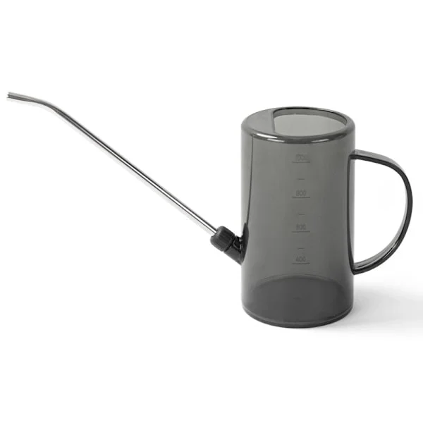 Transparent Watering Can with Long Spout Fall Resistant Durable Garden Kettle for Indoor Bonsai Grey