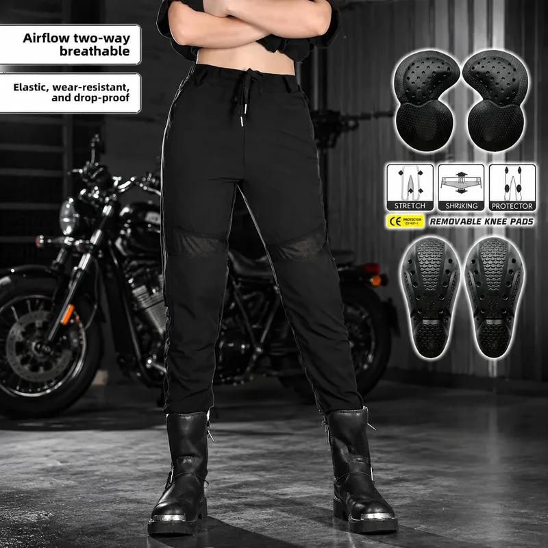 AliExpress - Sexy High-Waist Motorrad-Jeans für Damen, Sturzfeste Biker-Hose mit 4 Schutzpolstern Sommer-Rennhose