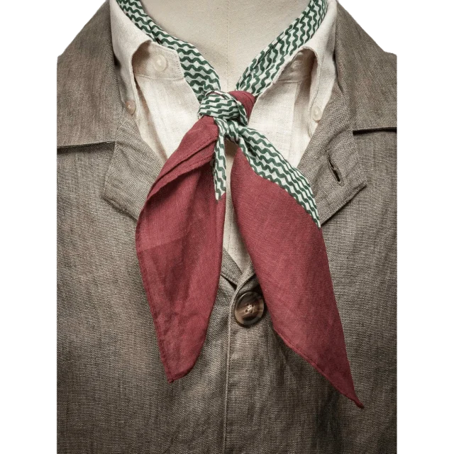 John Henric Cotton Patterned Bandana Halsdukar & scarves Herr Grön ONESIZE