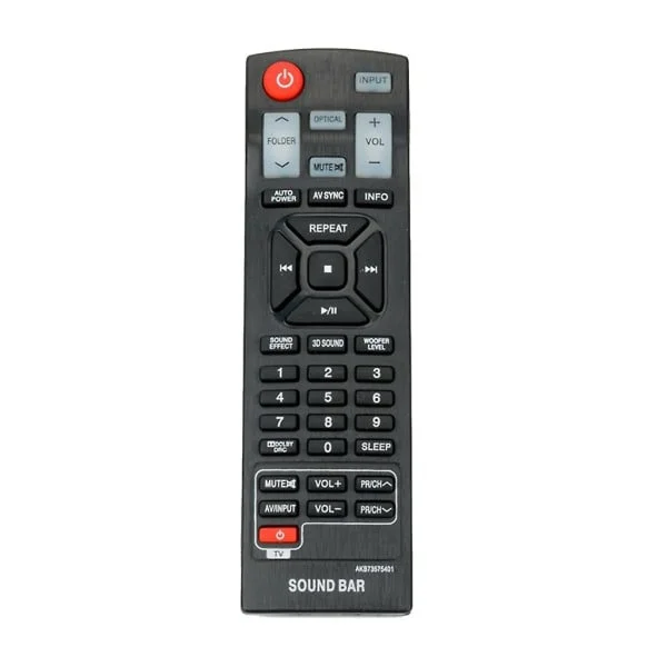 Kaukosäädin LG Soundbar AKB73575421 Soundbar-ohjain Korvaava Musta