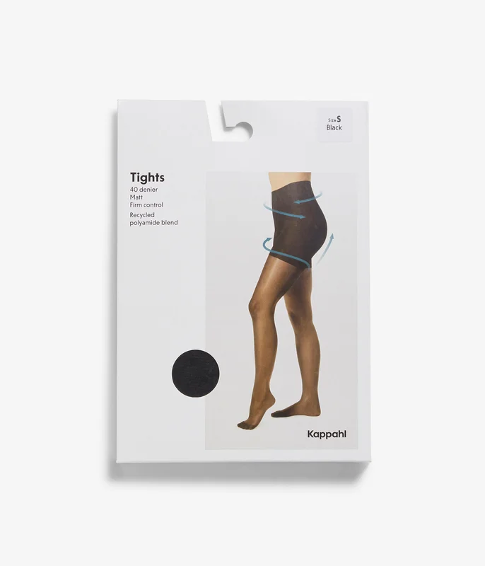 Kappahl | 40 den firm shape control top strømpebukse Svart L | Dame