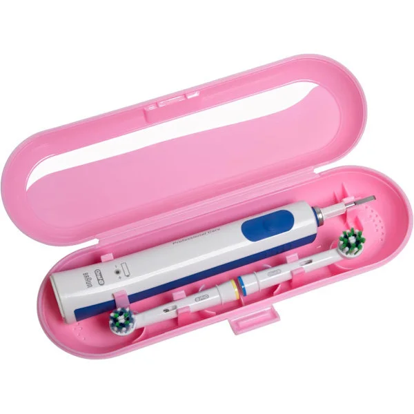 Elektrisk tannbørste reiseetui for Oral B & Philips Sonicare Rosa