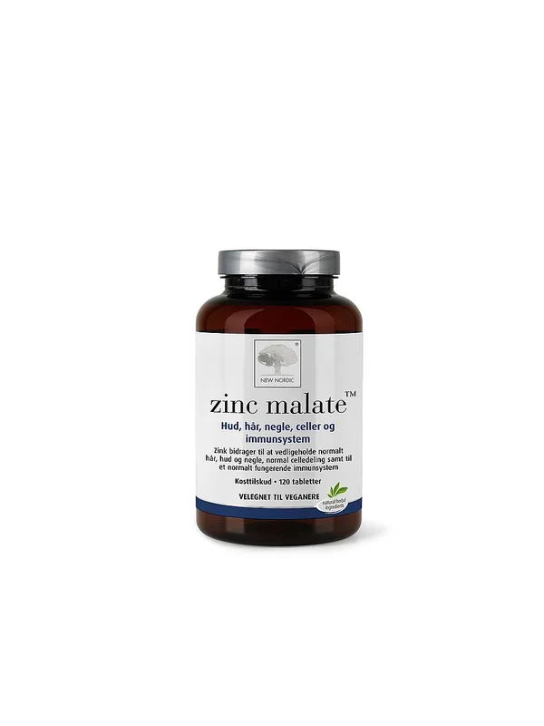 New Nordic Zink Malat Tabletter 120 stk., Helse & Madvarer, Mineraler, Zink