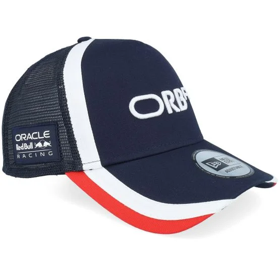 New Era - Motor Blå adjustable Caps - Red Bull Racing F1 25 Retro E-Frame Navy A-frame Trucker @ Hatstore