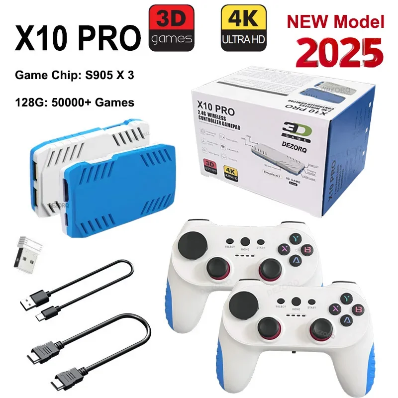 AliExpress - 128G X10 PRO GameStick 4K HD TV Console de jeu vidéo jeux 3D 40 + simulateurs S905 x 3 jeux rétro double contrôleur 2.4G