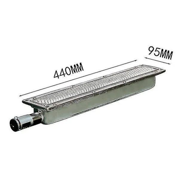 Metal Keramik BBQ Grill med Infrarød Brænder Gasgrill Keramikvarmer Udendørs Madlavning 440*95*5mm 410*80mm 310mm