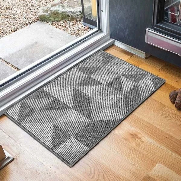 Liukumaton ovimatto sisäkäyttöön 60x90 cm Pehmeä ovimatto Konepestävä Imukykyinen ja kestävä Harmaa ovimatto Ulkokäyttöön sisäänkäynnille, portaisiin,