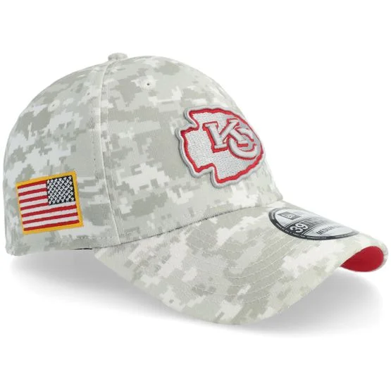 New Era - NFL Camo fitted Lippis - Kansas City Chiefs NFL 39THIRTY Salute To Service Camo Fitted @ Hatstore