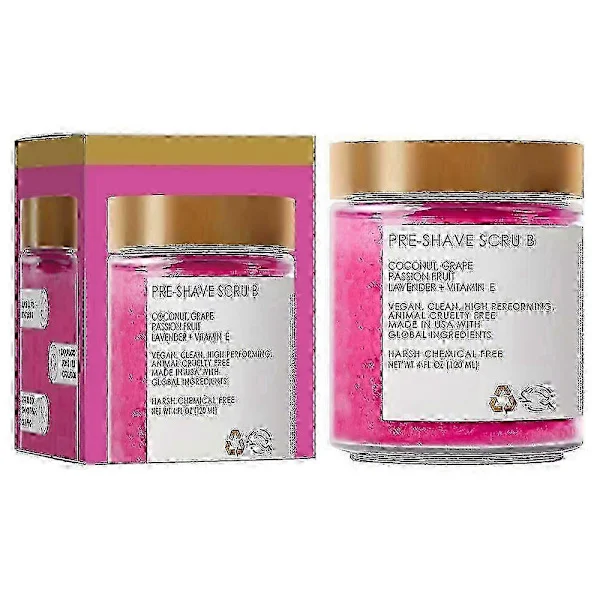 Pre-Shave Scrub | Luksuriøs Body Scrub After Shave Fugtighedscreme | Poler og lysn huden | Ultra-fugtgivende for glat, fyldig hud efter barbering til 