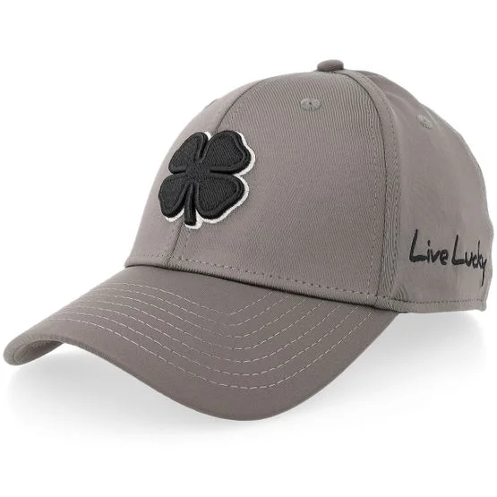 Black Clover - Premium Clover 22 Black White/Charcoal Stretch Fit Flexfit Grey Cap - @ Hatstore