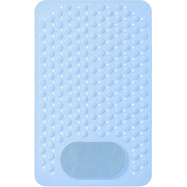 Dusjmatte Sklisikker Anti-Mugg 70x36cm Sklisikre Badematter for Inne i Badekar, Sterke Sugekopper & Komfort Fotmassasjeområde Myke Badematter