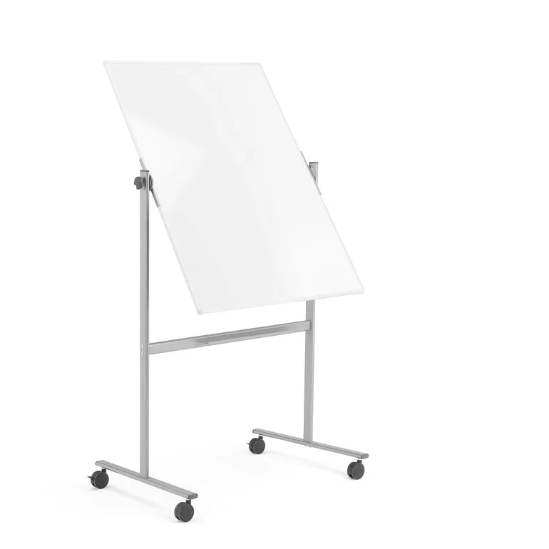 Double-sided revolving mobile whiteboard DORIS, 1005x1205 mm