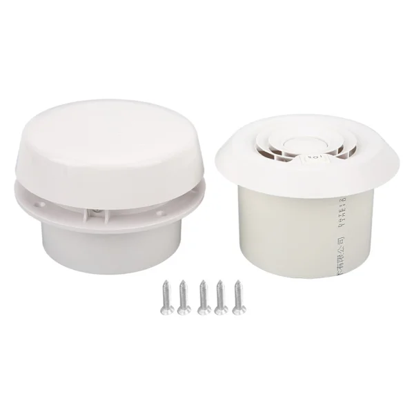 RV Mini Ventilationsfläkt Vit Rund Ljudlös Kompressionsbeständig Ventilationsfläkt för Bilar