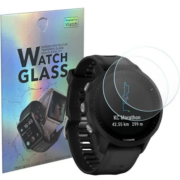 Härdat glas för Garmin Forerunner 955 - Forerunner 955 Solar - Paket med 2 - Phonillico