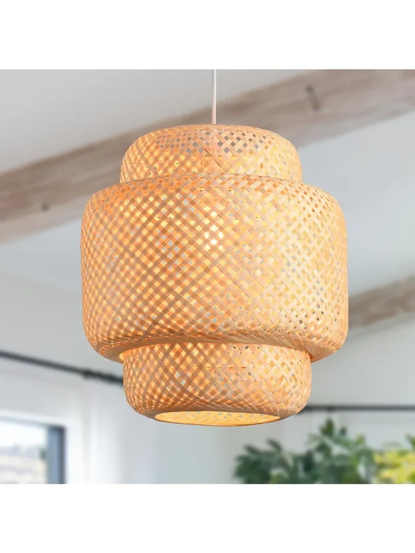 AliExpress - 30/40/50cm Moderne Bambus-Pendelleuchte Handgewebter Bambus-Kunst-Kronleuchter Esszimmer-Laterne Schlafzimmer-Esszimmerlampe