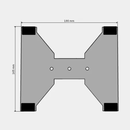Montageplaat voor zonnecel-aangedreven lenspomp GLB Nordica SL-35MP