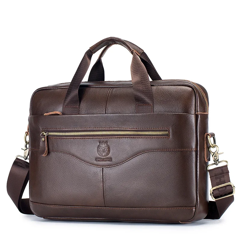 AliExpress - Porte-documents de luxe en cuir véritable pour homme, sac pour ordinateur portable 15,6 pouces, sac de bureau, sac pour ordinateur