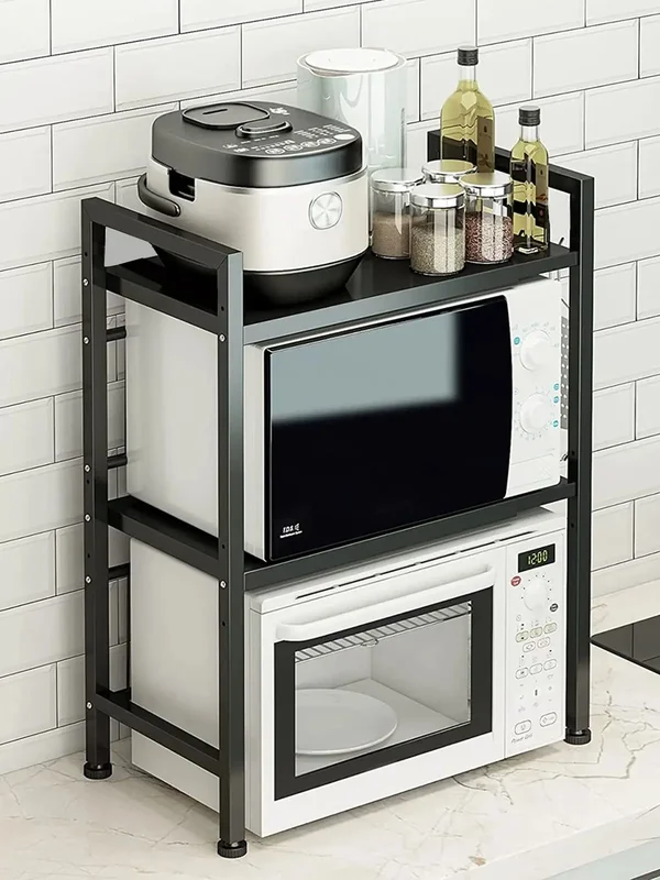 AliExpress - Support pour micro-ondes extensible, support pour micro-ondes de cuisine à 3 niveaux, support pour micro-ondes, organisateur de rangement