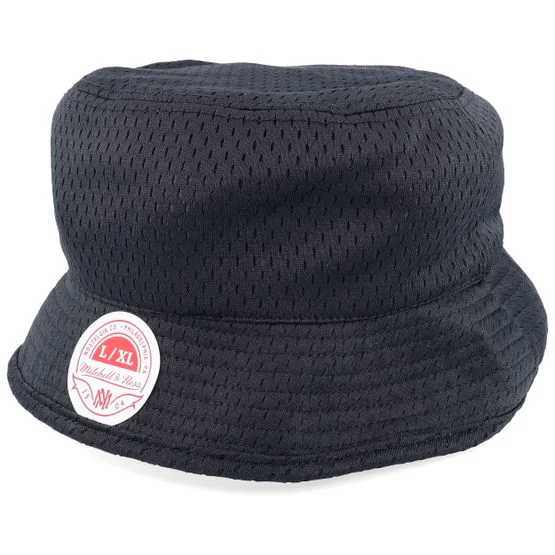 Mitchell & Ness - Black bucket Kapelusz - Essential Reversible Black/White Bucket @ Hatstore
