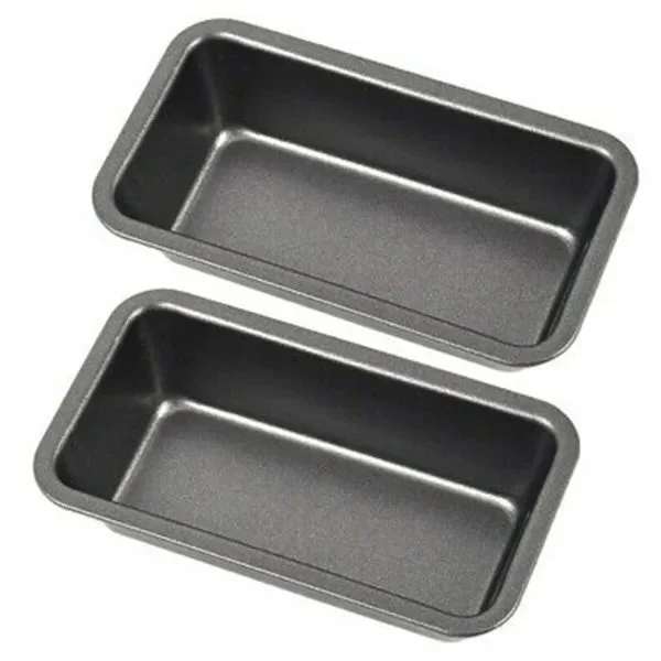 2 stk. brødformer for baking, non-stick karbonstål brødpanne, brett for ristet brød, form for kake, loff, bakverk, ristet brød, bo