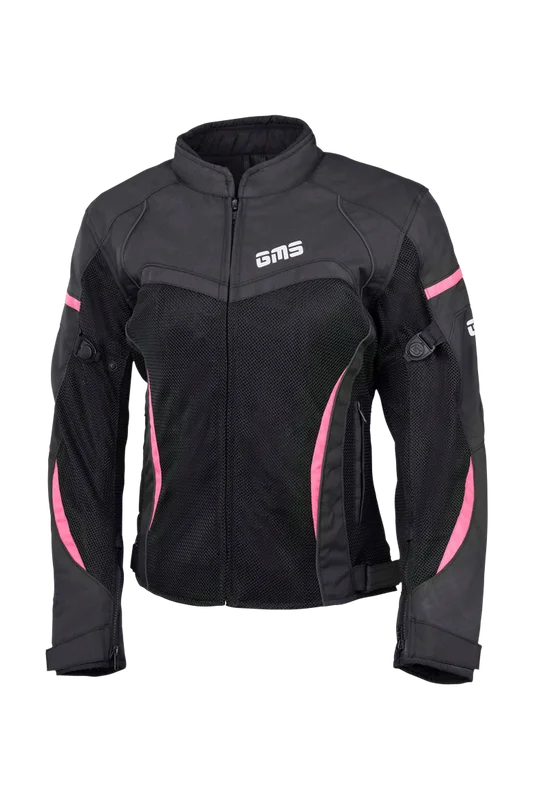 Chaqueta de Moto para Mujer GMS Tara Mesh Negro/Rosa L
