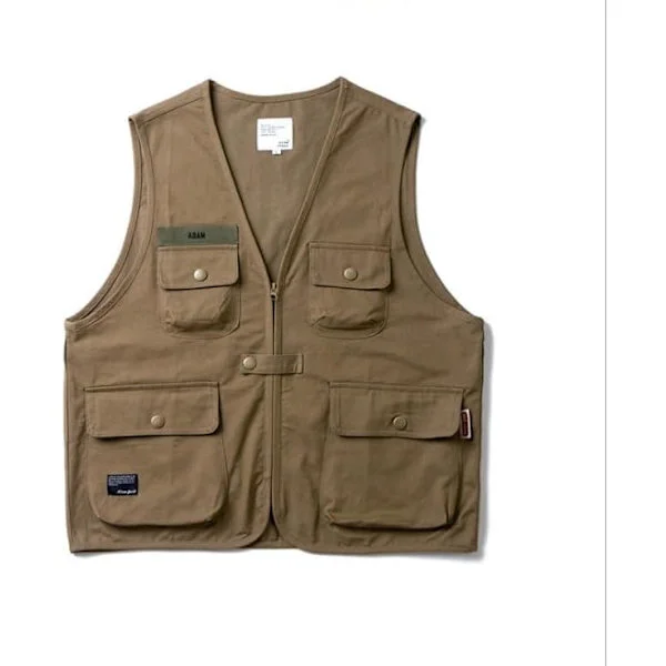Herre sommer utility vest ærmeløs jakke med mange lommer japansk streetwear funktionel løs åndbar letvægts