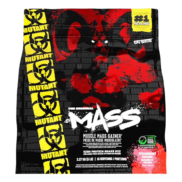 Weight gainer Mutant Mass Gainer 2,2 kg, Strawberry Banana - Bodyman.dk