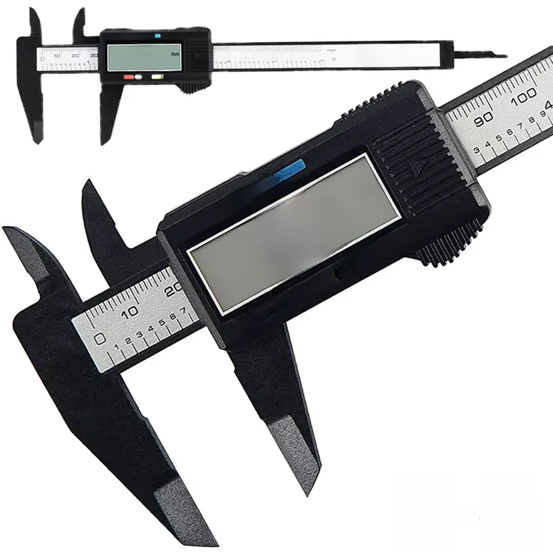 AliExpress - 150mm 100mm Elektronischer Digitaler Messschieber Kohlefaser Zifferblatt Messschieber Mikrometer Messwerkzeug Digitales Lineal