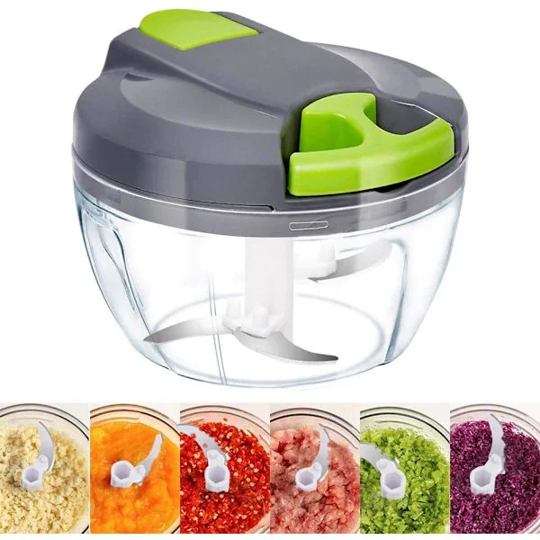 Løghakker, Mini Foodprocessor, 3-bladet manuel foodprocessor