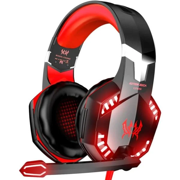 G2000 Gaming Headset Surround Stereo Gaming Hovedtelefoner med Støjreducerende Mikrofon til PS5, PS4, Xbox One, Nintendo Switch, PC Mac Computer Spil 