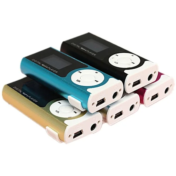 MINI MP3-spiller USB-klemspiller LCD-skjerm 16 GB TF-kort mini SD