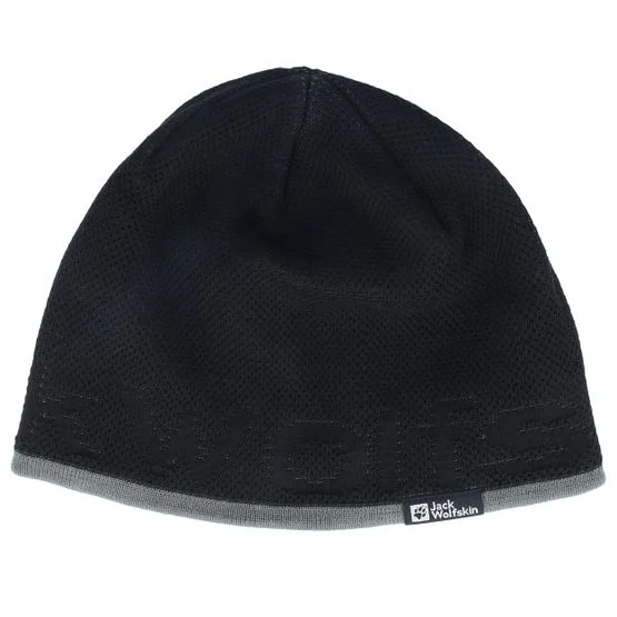 Jack Wolfskin - Brand Black Beanie Traditionalbeanie Black Beanie - @ Hatstore