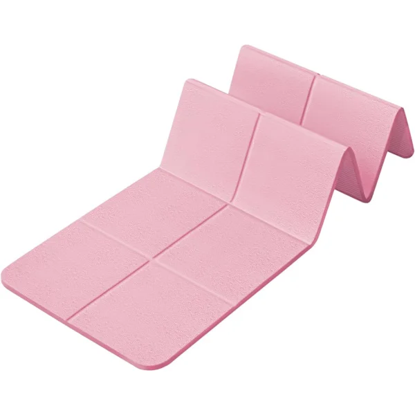Sammenleggbar reise-yogamatte, 183 cm x 61 cm x 0,8 cm, 8 mm tykk sammenleggbar treningsmatte, sklisikker Pilates-matte, stor reise-yogamatte.