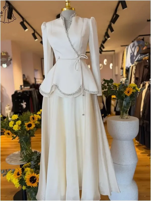 AliExpress - Vows Abendkleider für Damen, elegante Kleider für besondere Anlässe, lange Ärmel, saudi-arabisches Luxus-Abendkleid für Damen, 
