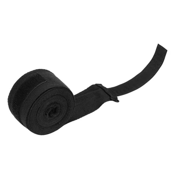 1 par elastiske håndbind Punching Handwrap beskytter til boksning Muay Thai (sort, 2,5 m)