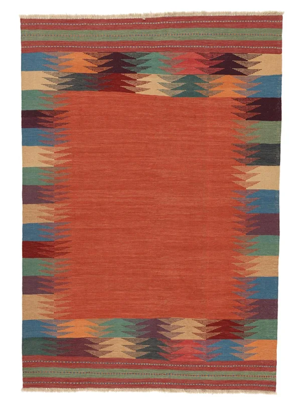 Oriental Kilim Qashqai Rug 177X255 Dark Red/Dark Green