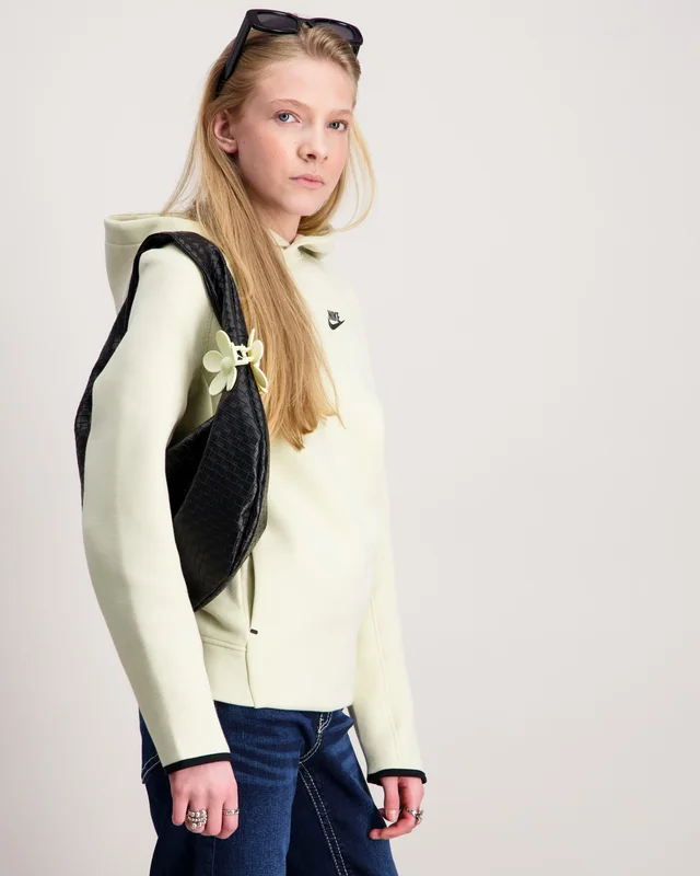 Nike B NSW TECH FLC PO HOODIE Żółty Bluzy z kapturem Dziewczyna - Kids Brand Store