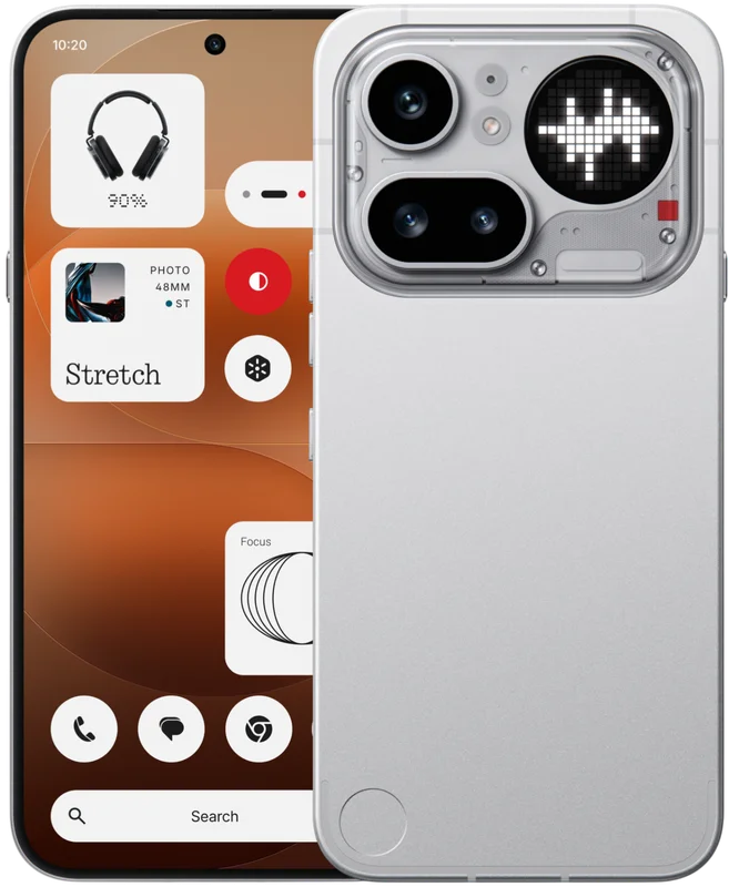 Nothing Nothing Phone (4a) Pro 8+128 Silver - Eu - Smartphone med 50 MP kamera och 144 Hz skärm