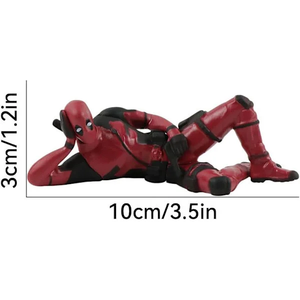 Deadpool Car Accessories, Classic Anime Character Models, Suitable for Home, Car, Desk, and Computer Decoration