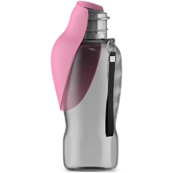 800ML Dricksflaska Hund för Resor, BPA-fri Vattenflaska Hund Dricksflaska att ta med för Promenad, Vandring, Camping, Bergsklättring eller Resor rosa